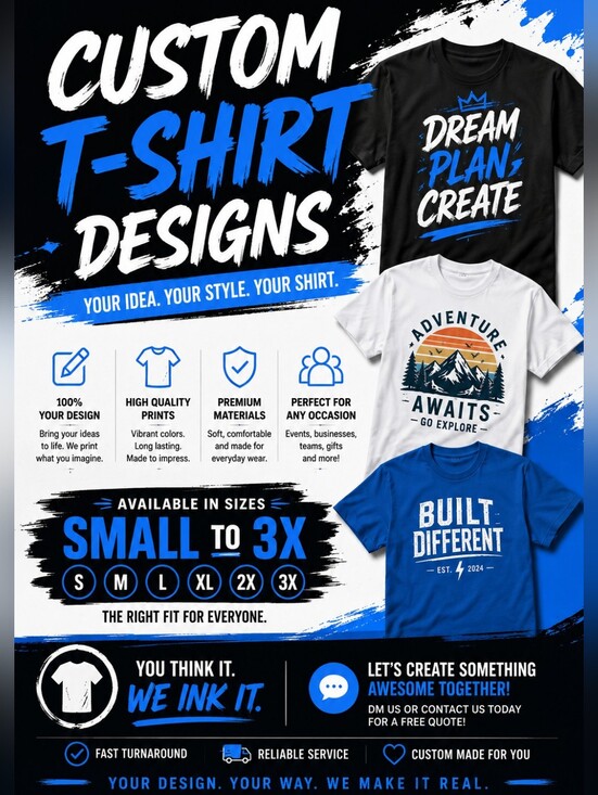 Hand Crafted Tops - CUSTOM MADE TSHIRTS